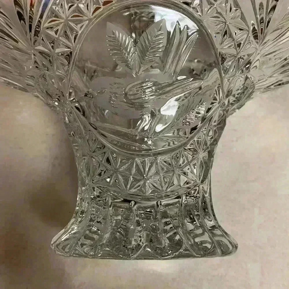 Hofbauer Byrds/Birds Crystal Basket Saw Toothed Edges 24% Lead - Picture 7 of 11